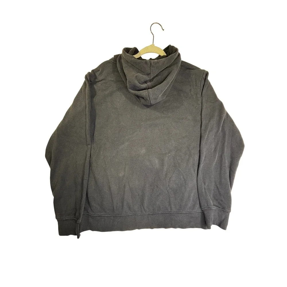 The North Face Mens Black Vertical Big Logo Pullover Hoodie Sweatshirt Medium